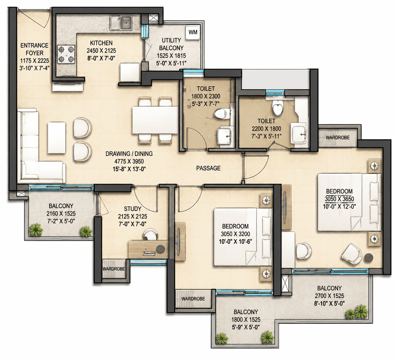 4 BHK Apartments